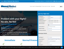Tablet Screenshot of flightdelayrefunds.com